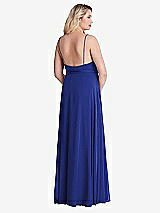 Alt View 2 Thumbnail - Cobalt Blue Chiffon Maxi Wrap Dress with Sash - Cora