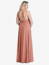 Alt View 2 Thumbnail - Desert Rose Chiffon Maxi Wrap Dress with Sash - Cora