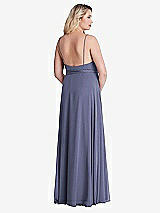 Alt View 2 Thumbnail - French Blue Chiffon Maxi Wrap Dress with Sash - Cora