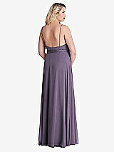 Alt View 2 Thumbnail - Lavender Chiffon Maxi Wrap Dress with Sash - Cora