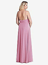 Alt View 2 Thumbnail - Powder Pink Chiffon Maxi Wrap Dress with Sash - Cora