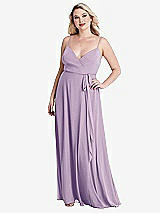 Alt View 1 Thumbnail - Pale Purple Chiffon Maxi Wrap Dress with Sash - Cora