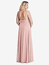 Alt View 2 Thumbnail - Rose - PANTONE Rose Quartz Chiffon Maxi Wrap Dress with Sash - Cora