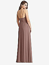 Rear View Thumbnail - Sienna Chiffon Maxi Wrap Dress with Sash - Cora