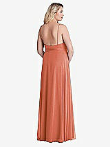Alt View 2 Thumbnail - Terracotta Copper Chiffon Maxi Wrap Dress with Sash - Cora