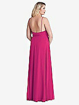 Alt View 2 Thumbnail - Think Pink Chiffon Maxi Wrap Dress with Sash - Cora
