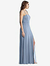 Side View Thumbnail - Cloudy Square Neck Chiffon Maxi Dress with Front Slit - Elliott