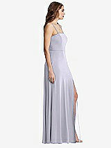 Side View Thumbnail - Silver Dove Square Neck Chiffon Maxi Dress with Front Slit - Elliott