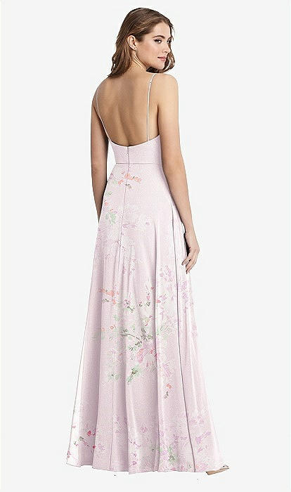 Square Neck Chiffon Maxi Dress with Front Slit - Elliott