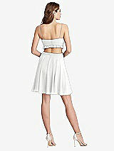 Rear View Thumbnail - White Ruffled Chiffon Cutout Mini Dress - Joey