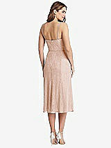 Rear View Thumbnail - Cameo Lace Bustier Midi Dress with Spaghetti Straps