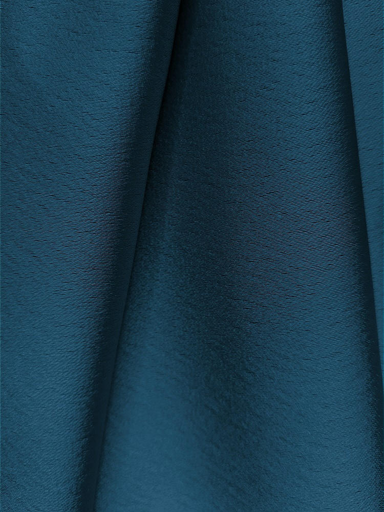 Front View - Atlantic Blue Lux Charmeuse Fabric by the yard