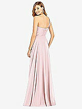 Rear View Thumbnail - Ballet Pink One-Shoulder Draped Chiffon Maxi Dress - Dani