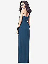 Alt View 2 Thumbnail - Dusk Blue One-Shoulder Draped Maxi Dress with Front Slit - Aeryn