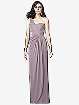 Alt View 1 Thumbnail - Lilac Dusk One-Shoulder Draped Maxi Dress with Front Slit - Aeryn