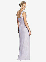 Rear View Thumbnail - Moondance One-Shoulder Draped Maxi Dress with Front Slit - Aeryn