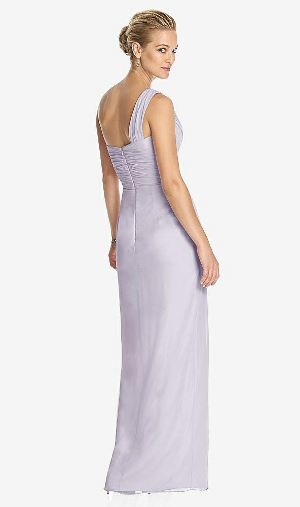 Back View - Moondance One-Shoulder Draped Maxi Dress with Front Slit - Aeryn