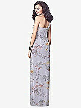 Alt View 2 Thumbnail - Butterfly Botanica Silver Dove One-Shoulder Draped Maxi Dress with Front Slit - Aeryn