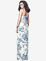 Alt View 2 Thumbnail - Cottage Rose Dusk Blue One-Shoulder Draped Maxi Dress with Front Slit - Aeryn