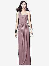 Alt View 1 Thumbnail - Dusty Rose One-Shoulder Draped Maxi Dress with Front Slit - Aeryn