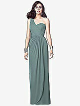 Alt View 1 Thumbnail - Icelandic One-Shoulder Draped Maxi Dress with Front Slit - Aeryn
