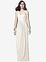 Alt View 1 Thumbnail - Ivory One-Shoulder Draped Maxi Dress with Front Slit - Aeryn