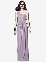 Alt View 1 Thumbnail - Lilac Haze One-Shoulder Draped Maxi Dress with Front Slit - Aeryn