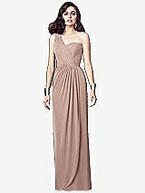 Alt View 1 Thumbnail - Neu Nude One-Shoulder Draped Maxi Dress with Front Slit - Aeryn
