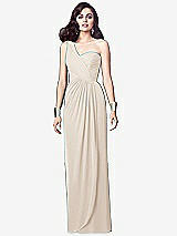 Alt View 1 Thumbnail - Oat One-Shoulder Draped Maxi Dress with Front Slit - Aeryn