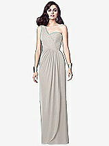 Alt View 1 Thumbnail - Oyster One-Shoulder Draped Maxi Dress with Front Slit - Aeryn
