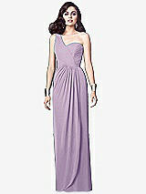 Alt View 1 Thumbnail - Pale Purple One-Shoulder Draped Maxi Dress with Front Slit - Aeryn