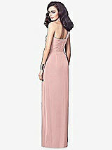 Alt View 2 Thumbnail - Rose - PANTONE Rose Quartz One-Shoulder Draped Maxi Dress with Front Slit - Aeryn
