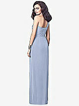 Alt View 2 Thumbnail - Sky Blue One-Shoulder Draped Maxi Dress with Front Slit - Aeryn