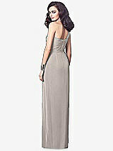 Alt View 2 Thumbnail - Taupe One-Shoulder Draped Maxi Dress with Front Slit - Aeryn