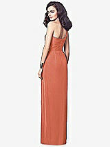 Alt View 2 Thumbnail - Terracotta Copper One-Shoulder Draped Maxi Dress with Front Slit - Aeryn