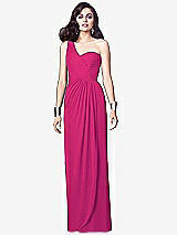 Alt View 1 Thumbnail - Think Pink One-Shoulder Draped Maxi Dress with Front Slit - Aeryn