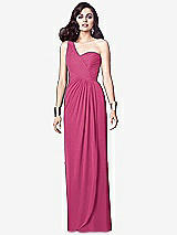 Alt View 1 Thumbnail - Tea Rose One-Shoulder Draped Maxi Dress with Front Slit - Aeryn