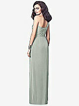 Alt View 2 Thumbnail - Willow Green One-Shoulder Draped Maxi Dress with Front Slit - Aeryn
