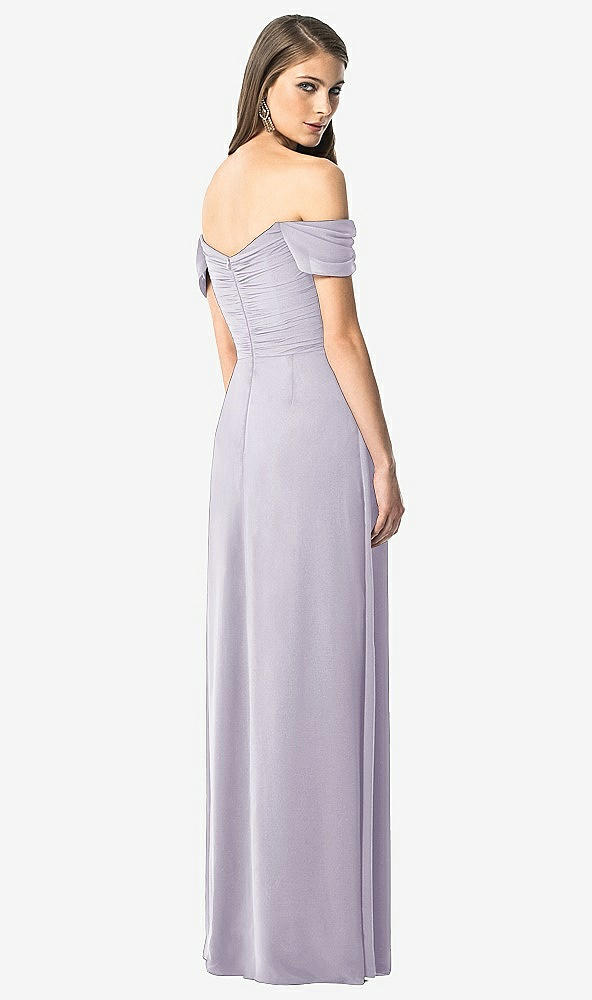 Back View - Moondance Off-the-Shoulder Ruched Chiffon Maxi Dress - Alessia