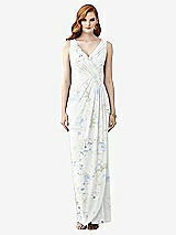 Front View Thumbnail - Bleu Garden Sleeveless Draped Faux Wrap Maxi Dress - Dahlia