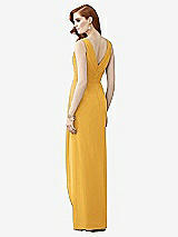 Rear View Thumbnail - NYC Yellow Sleeveless Draped Faux Wrap Maxi Dress - Dahlia