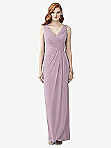 Front View Thumbnail - Suede Rose Sleeveless Draped Faux Wrap Maxi Dress - Dahlia