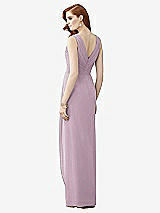 Rear View Thumbnail - Suede Rose Sleeveless Draped Faux Wrap Maxi Dress - Dahlia