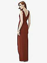 Rear View Thumbnail - Auburn Moon Sleeveless Draped Faux Wrap Maxi Dress - Dahlia