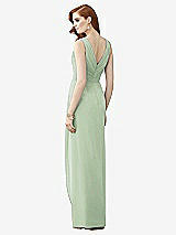 Rear View Thumbnail - Celadon Sleeveless Draped Faux Wrap Maxi Dress - Dahlia