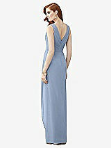 Rear View Thumbnail - Cloudy Sleeveless Draped Faux Wrap Maxi Dress - Dahlia