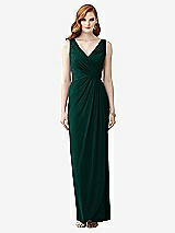 Front View Thumbnail - Evergreen Sleeveless Draped Faux Wrap Maxi Dress - Dahlia