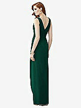 Rear View Thumbnail - Hunter Green Sleeveless Draped Faux Wrap Maxi Dress - Dahlia