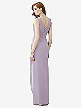 Rear View Thumbnail - Lilac Haze Sleeveless Draped Faux Wrap Maxi Dress - Dahlia