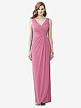 Front View Thumbnail - Orchid Pink Sleeveless Draped Faux Wrap Maxi Dress - Dahlia